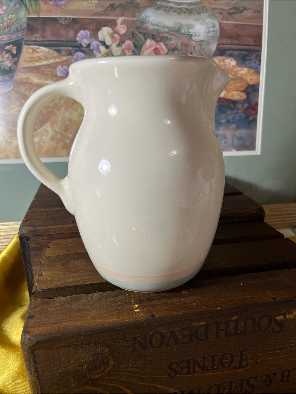 Pfaltzgraff aura pink milk pitcher